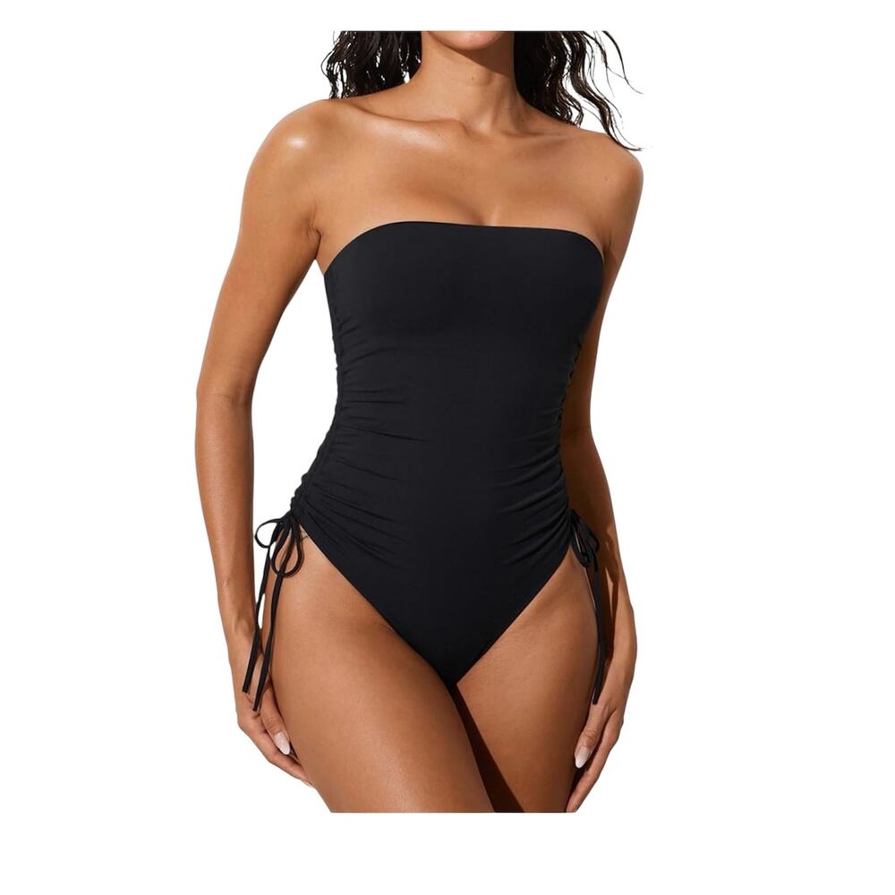 Dobreva large ruched convertible bandeau swimsuit SW 3380